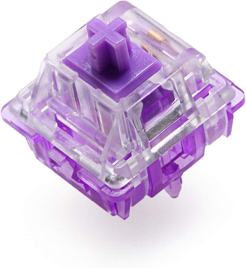 KPREPUBLIC EVERGLIDE Switch Crystal Purple mx stem with Purple mx stem for Mechanical Keyboard 5pin 45g Tactile Similar to holy Panda (CPurple Switch x70)