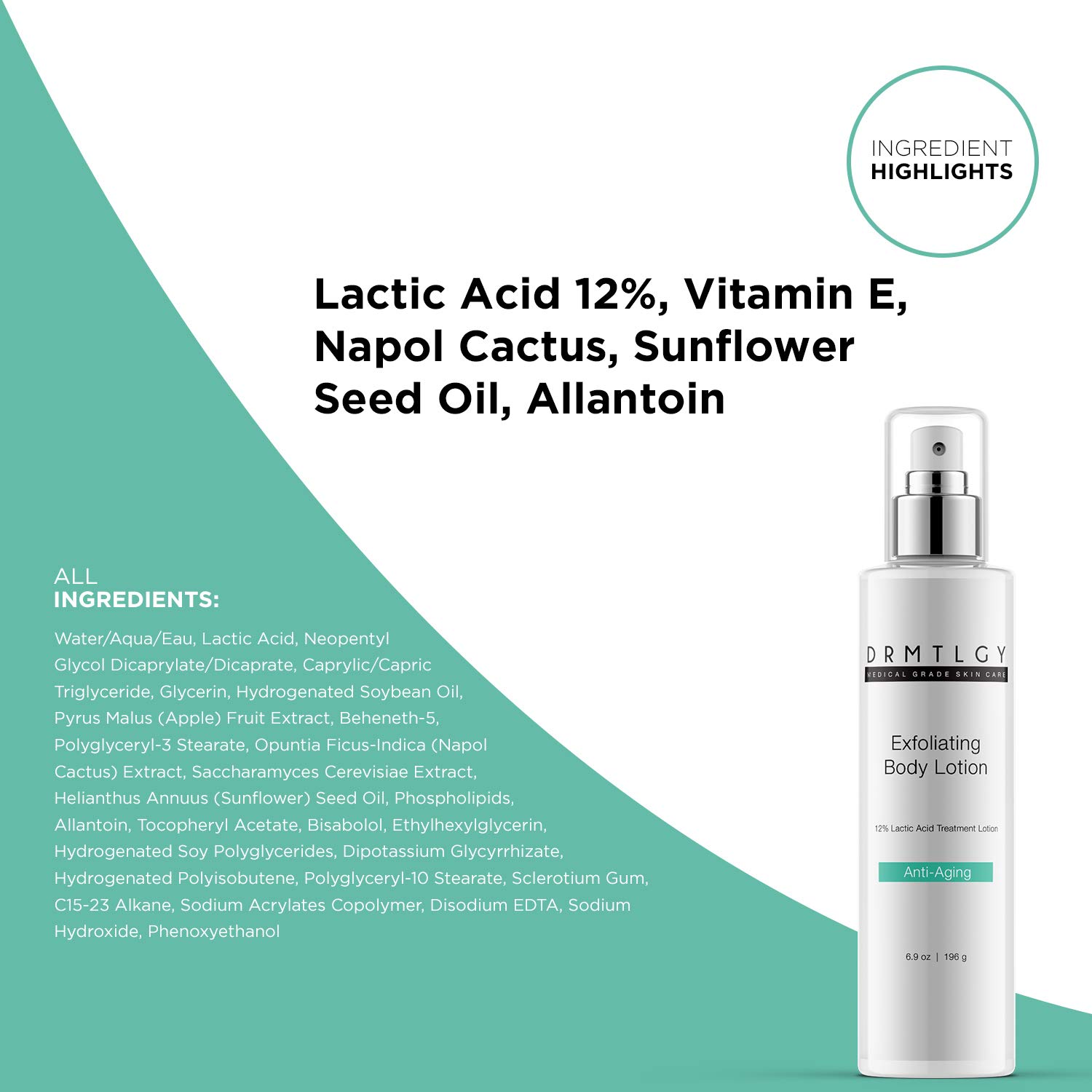 DRMTLGY Keratosis Pilaris Treatment Lactic Acid Skin Lotion. For Rough