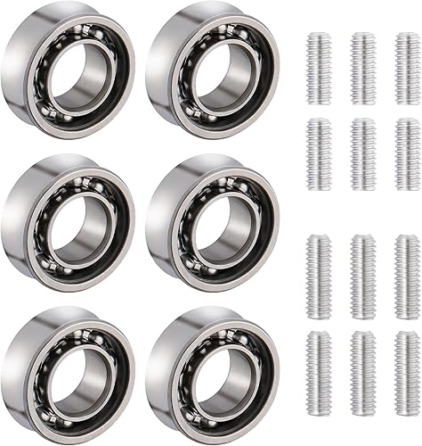 Juego de accesorios para rodamientos Yo-yo - Kit de reemplazo profesional de yoyó con 6 rodamientos pequeños que no responden y 12 tornillos de eje