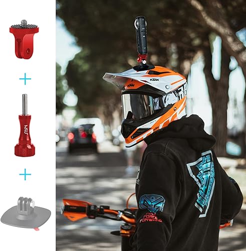 Vista 12 de HSU Adaptador de aluminio para trípode de cámara, soporte de cámara de 1/4 "- 20 con tornillo de aluminio, adaptador de trípode compatible