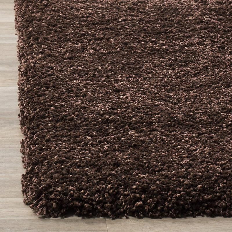 Image of Shaggy Carpet for Home 8X10 FEET Ultra-Soft, Thick, and Stylish Shag Texture Ideal for Living Room, Bedroom, or Office - Easy to Clean and Perfect (Solid-BROWN1,)