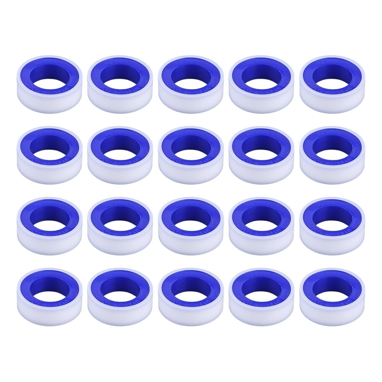 Fita Teflon industriál Klempnerband, 520 Zoll Länge, Gewindedichtband, 1/2 Zoll Breite, Dichtband, multifunktional, for die Abdichtung von Sanitärrohren zu Hause(20Pcs)