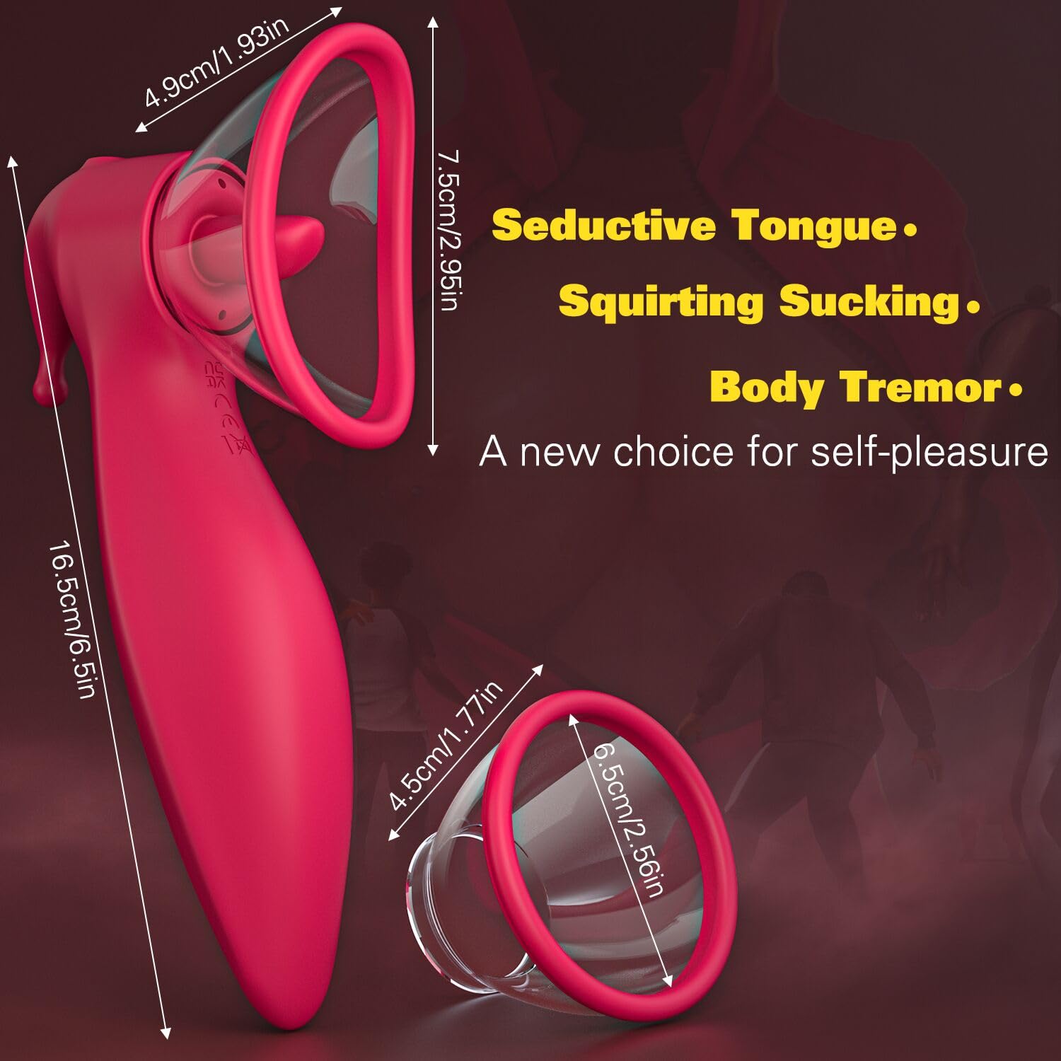 Pussy Pump Sex Toys - 3 in 1 Suction/Licking/Vibration Female Nipple Pussy Sucker Automatic Vacuum Vagina Pump, Women Sex Toys - Pumps & Enlargers for Women Sexual Enhancers Clit Nipple Stimulation