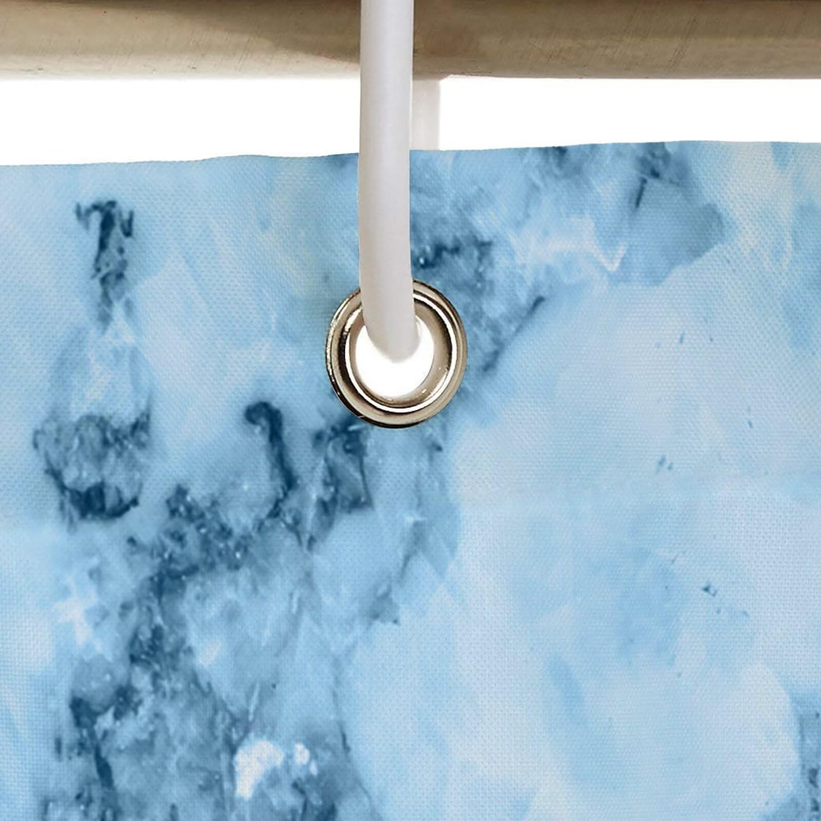Bleu Rideau Douche 180x210cm Rideau de Douche Abstrait Shower Curtain – Impression Polyester Tissu – avec 12 Crochets – Tissu Lavable en Machine – Imperméable – pour Salle de Bain – Hôtel D#354