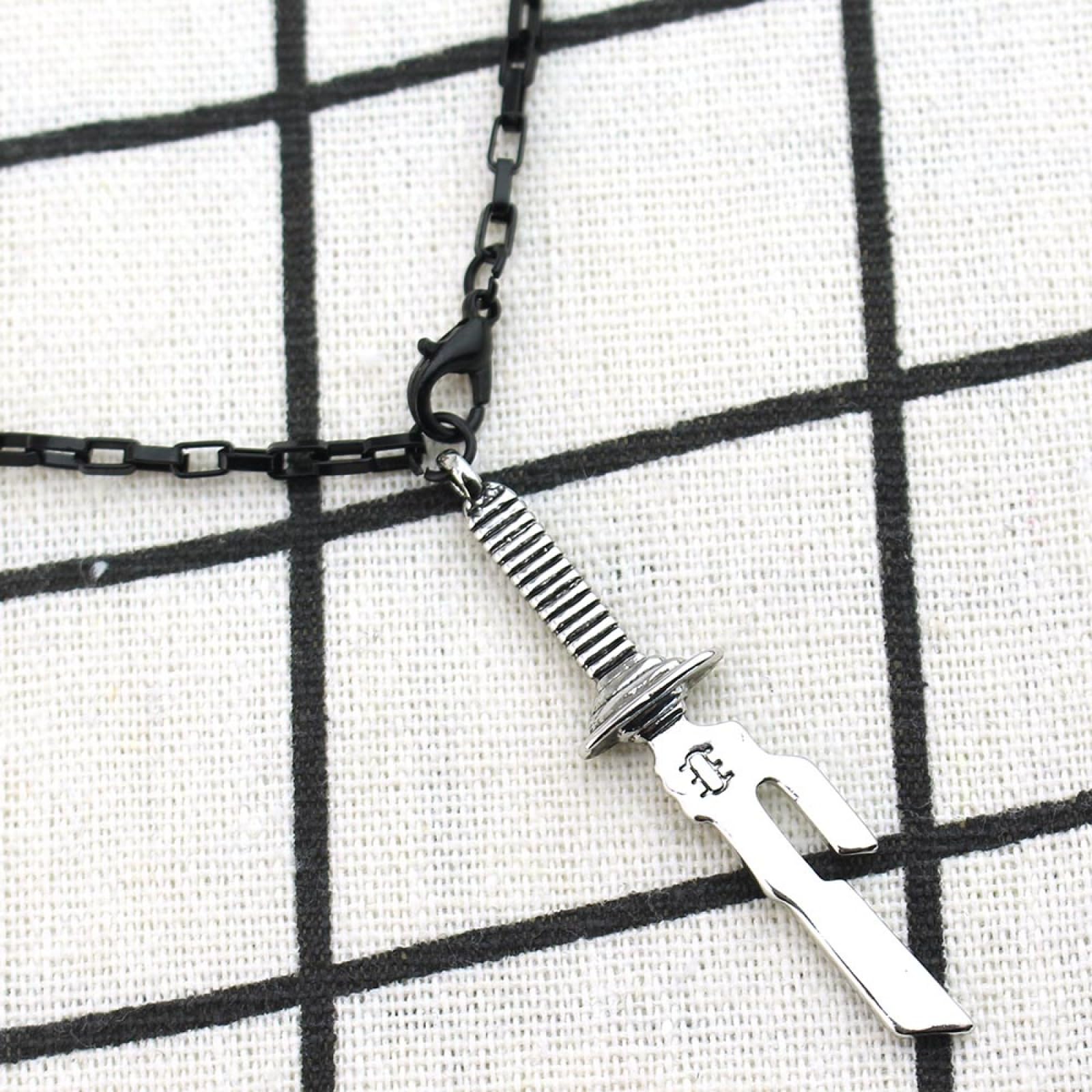 Neutralny naszyjnik wisiorek Jujutsus Kaisen Unisex naszyjnik Fushiguro Toji Retro Punk komiks wisiorek miecz włócznia Tianri nóż choker akcesoria prezentowe regulowana biżuteria prezent