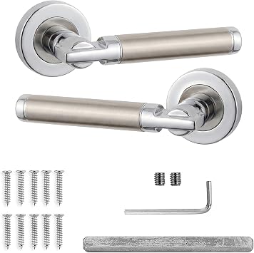 Decoranddecor Enigma Duo Finish Internal Door Handles, 1 Pair