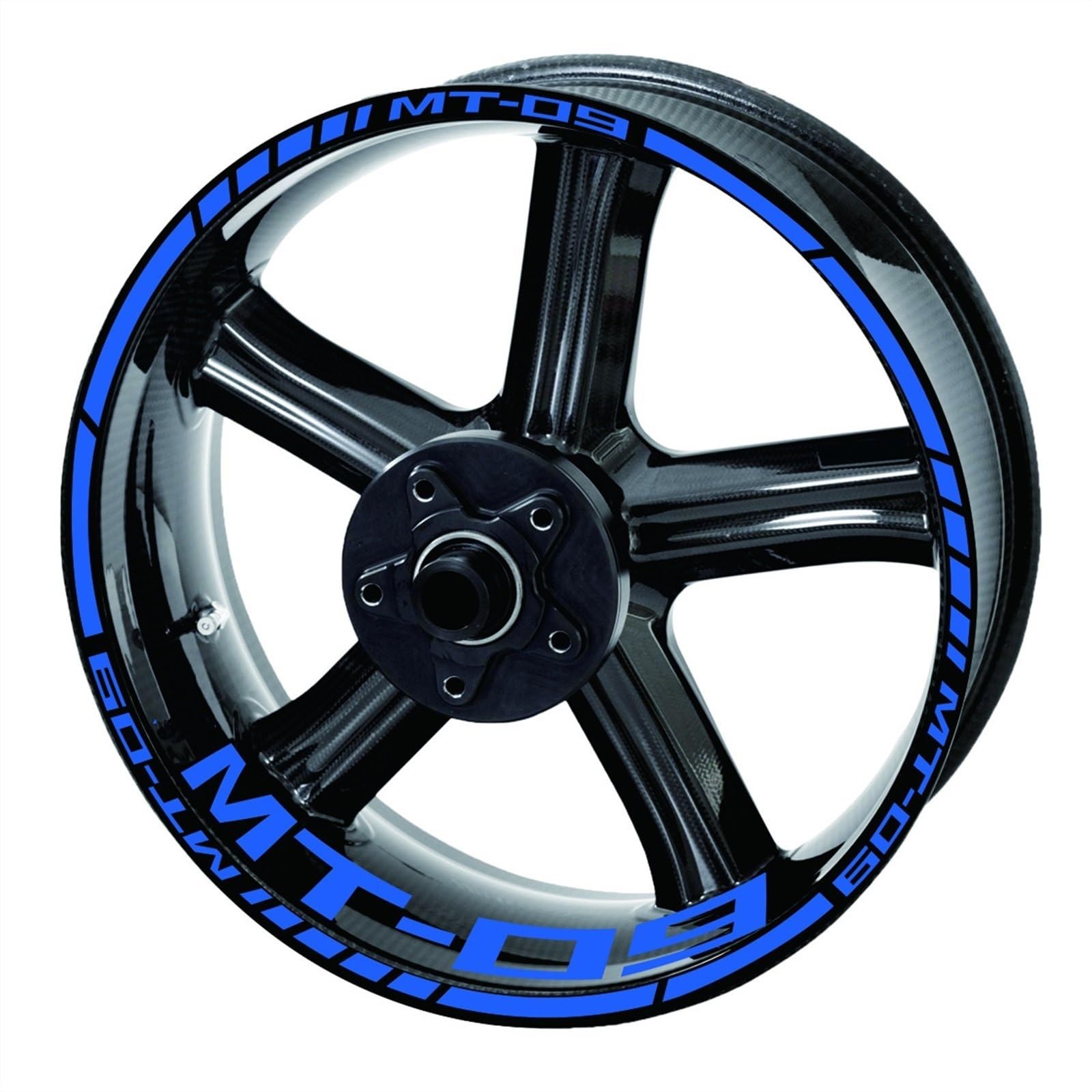 Reflective Motorcycle Mt09 Wheel Sticker Rim Decal Kit for Yamaha Mt 09 Sp 2020 2021 Decorative(Color2)