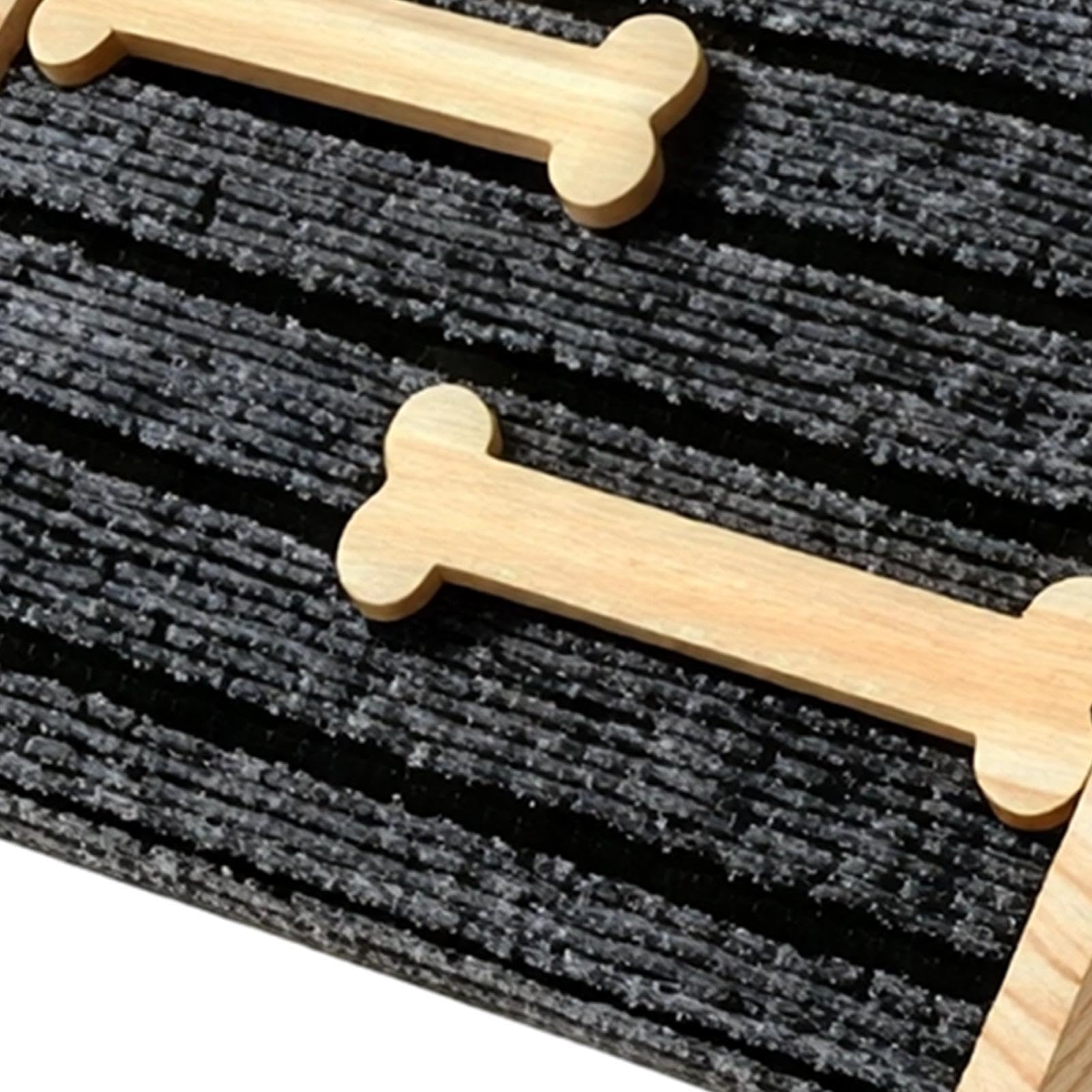 Rampe pour Petits Chiens | Planche en Bois antidérapante | avec Marche en Feutre pour Chien,pour Canin Petit Moyen Canapé Lit Chambre Entrée Maison Intérieur Extérieur