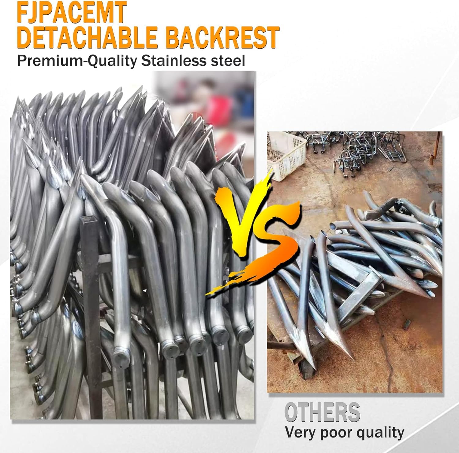 Chrome Sissy Bar, Detachable Passenger Backrest Rear Pad Fit for Fatboy FLFBS 2018-2024 Breakout 2013-2024