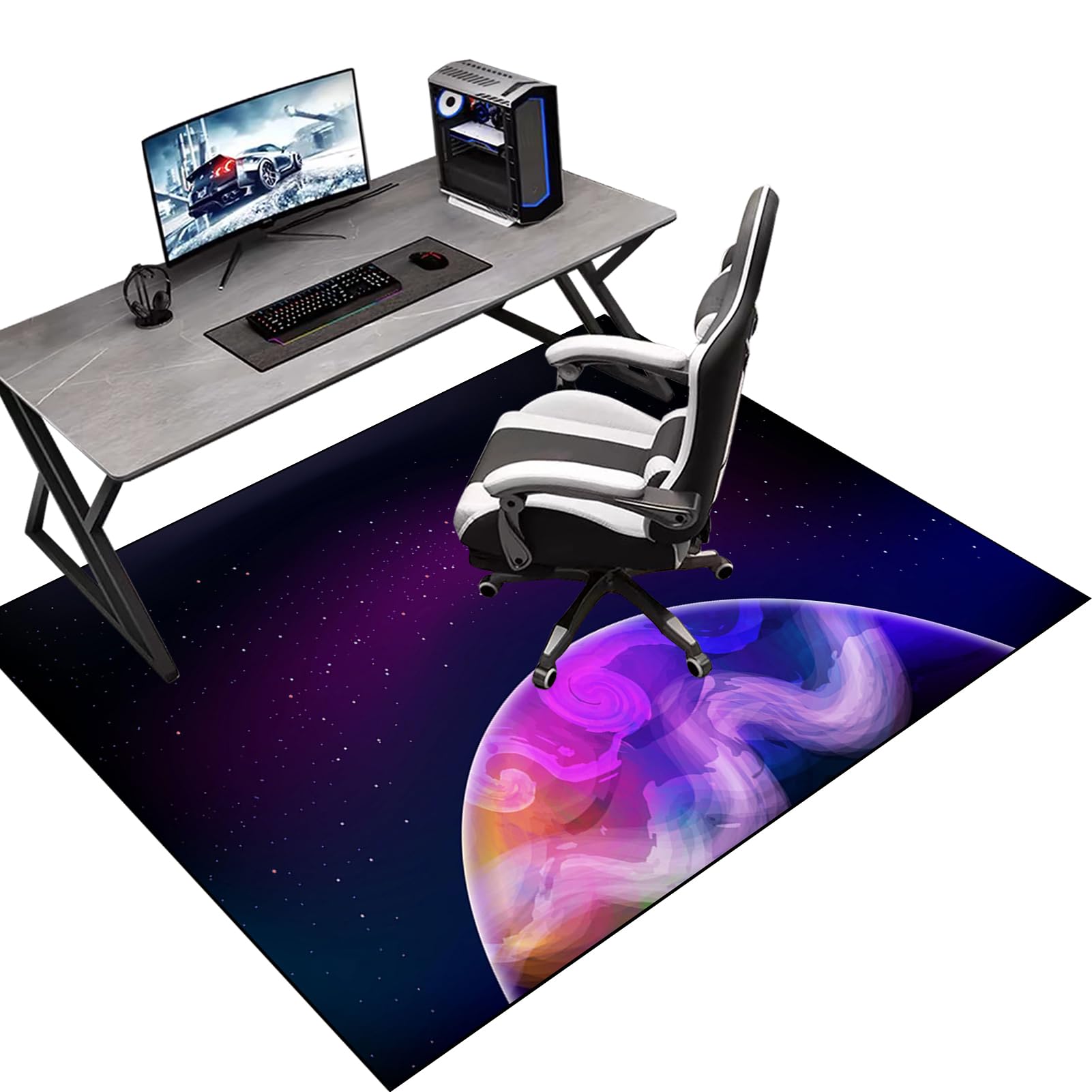 Computer Gaming Chair Mat | Office Chair Mat for Hard Floor | Desk Chair Mat | Floor Protector Mat | Carpet Protector Chair Mat for Office Home Hardwood Laminate Floor Rolling Chair 160 x 200 cm