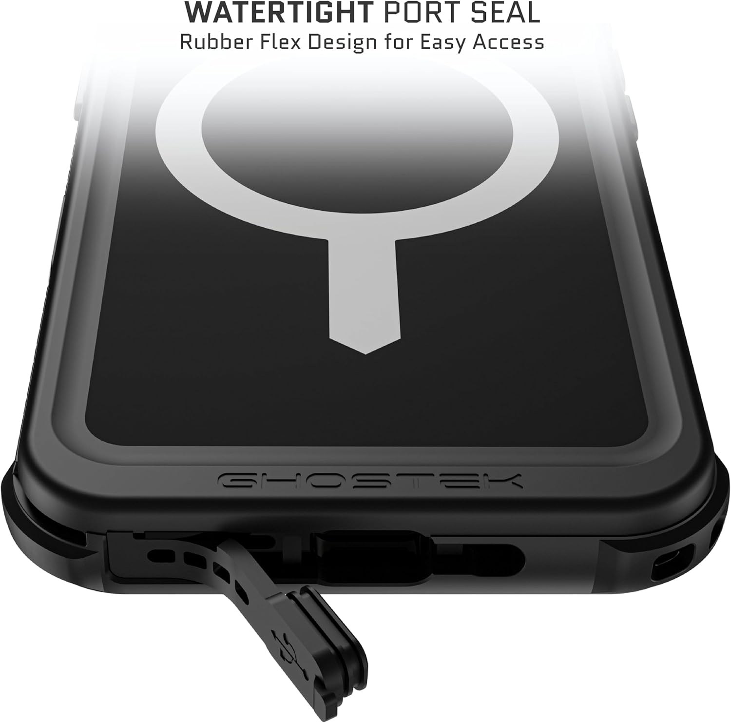 Ghostek Nautical Waterproof iPhone 16 Case with Belt Clip Holster - Screen and Camera Protector, Apple MagSafe Compatible, Rugged Heavy Duty Cover (6.1 Inch, Black) - Image 4