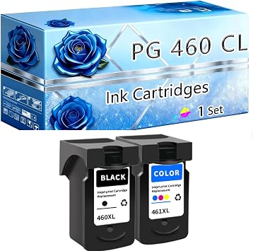 BIVOL Compatible Ink Cartridges Replacement for Canon PG 460 CL 461 High Yield 1500 Pages PIXMA TS5340 TS7440 Printers 1 Set