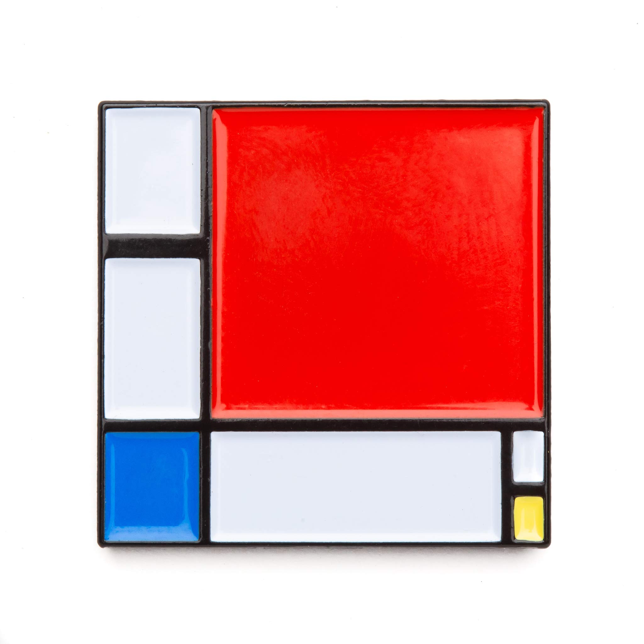 Composition II in Red, Blue and Yellow - Piet Mondrian - Enamel Pin - Today is Art Day - Size: "1.25"