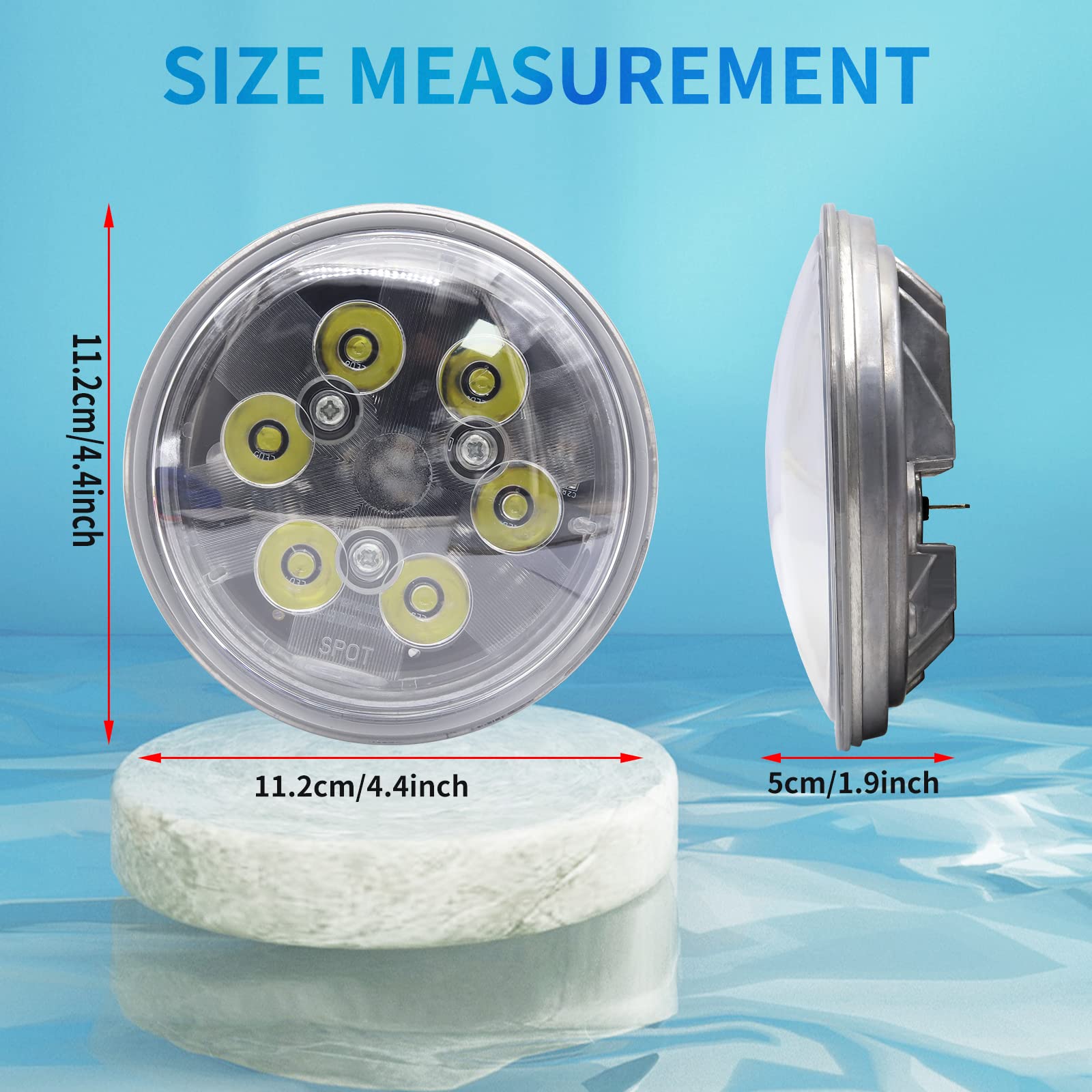 Ourbest PAR36 LED Aircraft Landing Light – 4.5 Inch 6000K White, Super Bright 4000LM For Forklift, Truck, Tractor, Boat, Offroad, And Ag Vehicles (2-Pack)