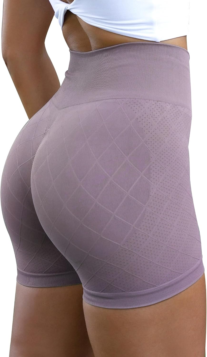 Women’s Workout Shorts Seamless High Waisted Scrunch Butt Lifting Contour Gym Yoga Biker Shorts