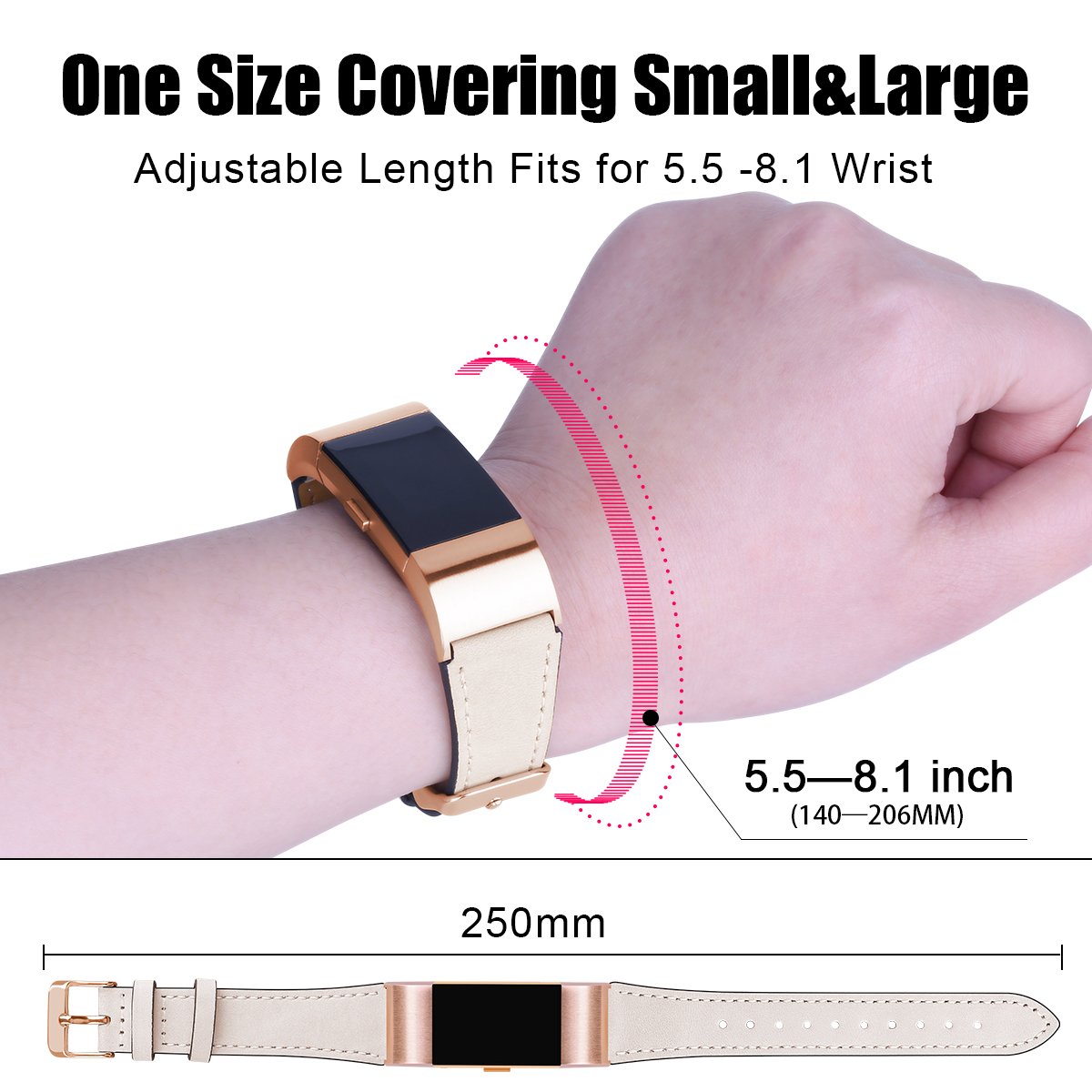 Strap Compatible with Charge 3/3 SE/Charge 4 Leather Strap