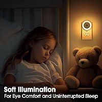 Vista 52 de Briignite Luz nocturna azul celeste, luces nocturnas enchufables a la pared, luz nocturna con sensores de luz, luz nocturna LED para habitación