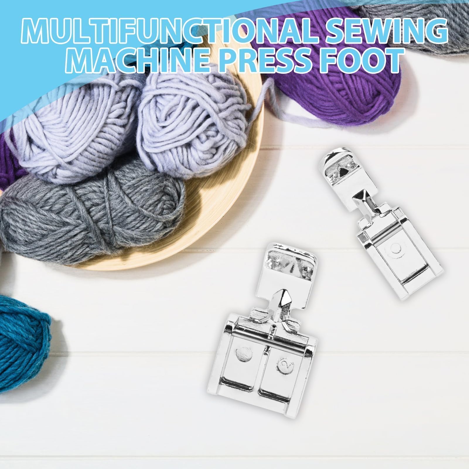 2 Pcs Pied De Biche Machine A Coudre, Pied À Fermeture Éclair À Clipser, Fermeture À