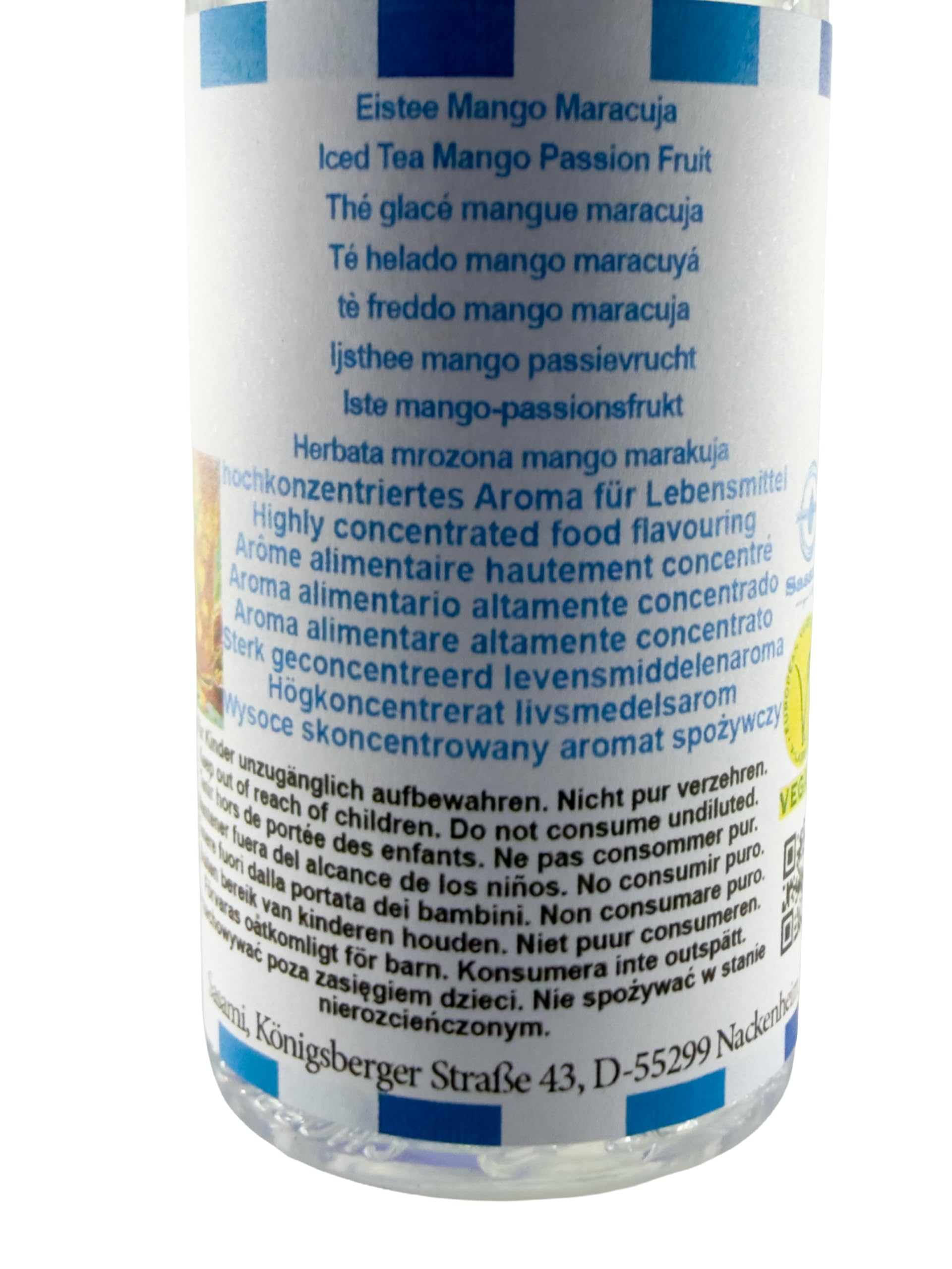 Té helado mango maracuyá aroma concentrado - Vegano - Sasami - 100ml