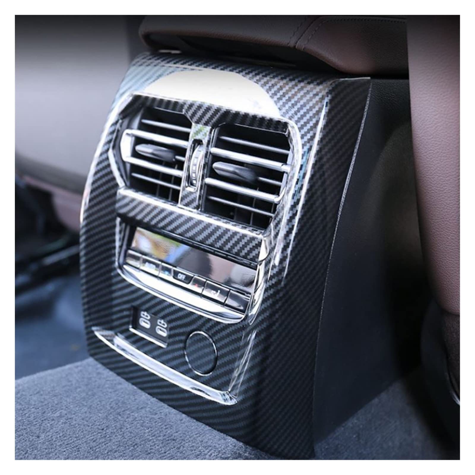 Tylne siedzenie samochodu wentylacja klimatyzacji osłona ochronna wykończenia Auto zmodyfikowane dopasowanie do BMW G20 G28 2020-21 Auto akcesoria do wykończenia straż zestawy naklejek