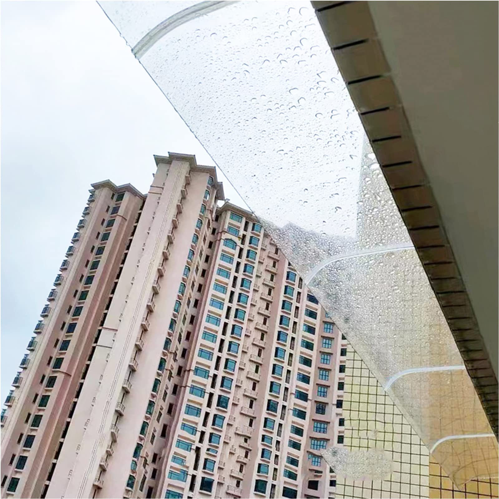 Toldo para puerta delantera impermeable con lámina de policarbonato resistente