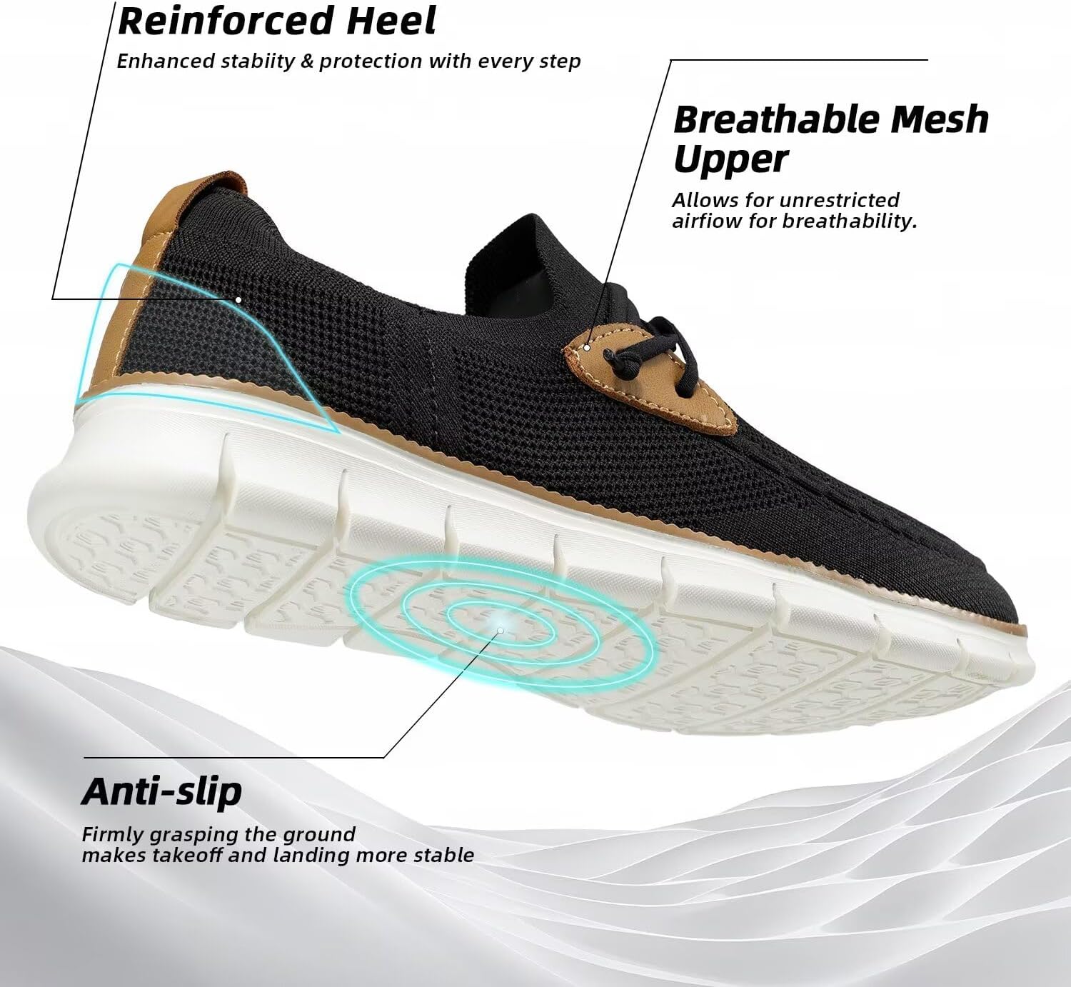 Mens Casual Loafers Shoes Slip On Fashion Walking Dress Sneakers Business Oxfords Work Lightweight Soft Sole Zapatos - Image 6