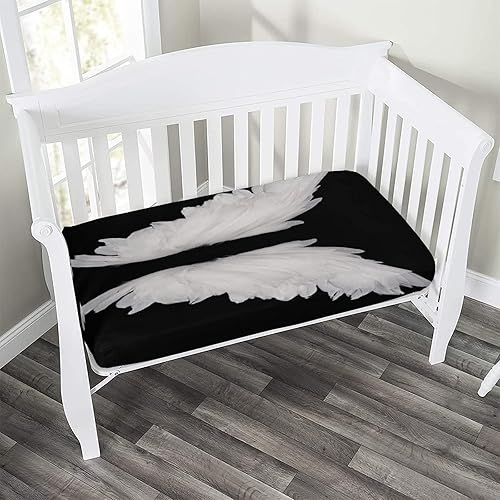 Miniatura 2 de Sábana decorativa para cuna, sábanas ajustables de microfibra para cuna para bebés y niños pequeños, 28 x 52 x 8 pulgadas, juego de sábanas de cuna