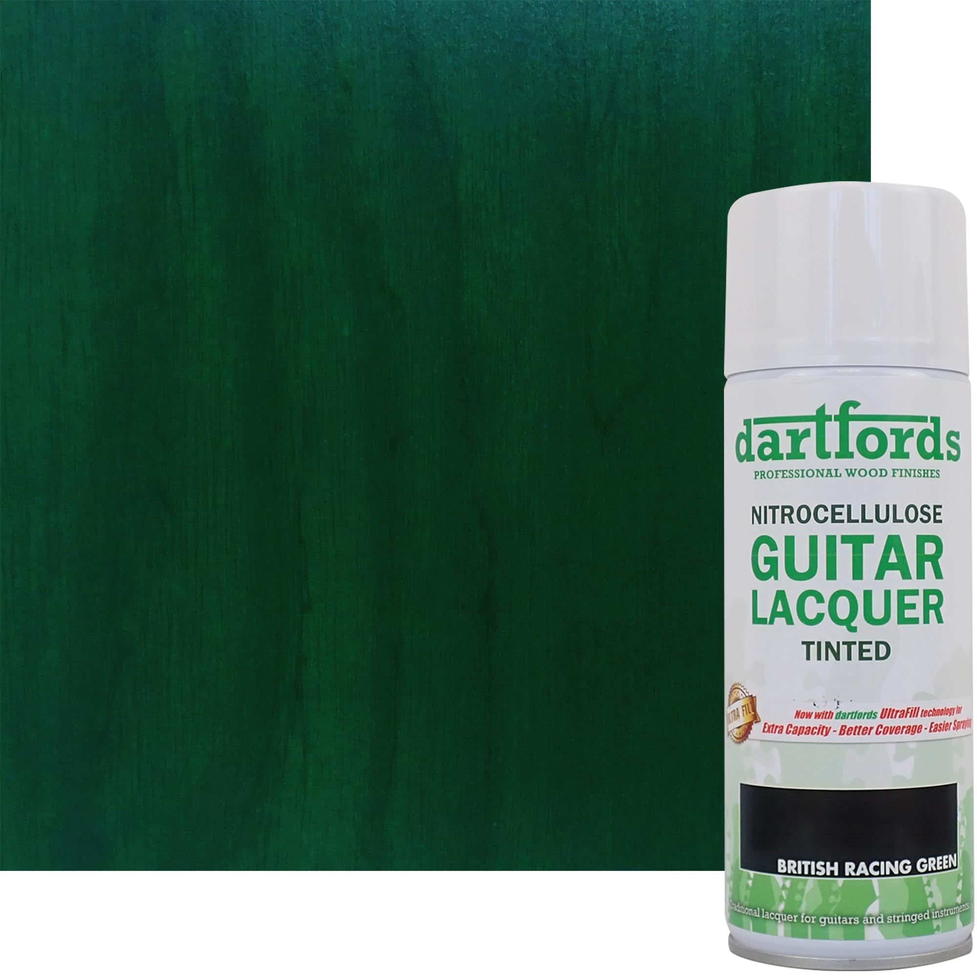 Dartfords British Racing Green Nitrocellulose Guitar Lacquer - 400Ml Aerosol