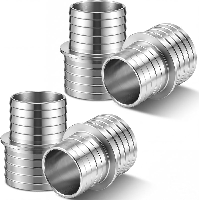 Conjunto de conexões espigão para mangueira Hicarer 1-1/4" a 1-1/2" em alumínio – 4 unidades