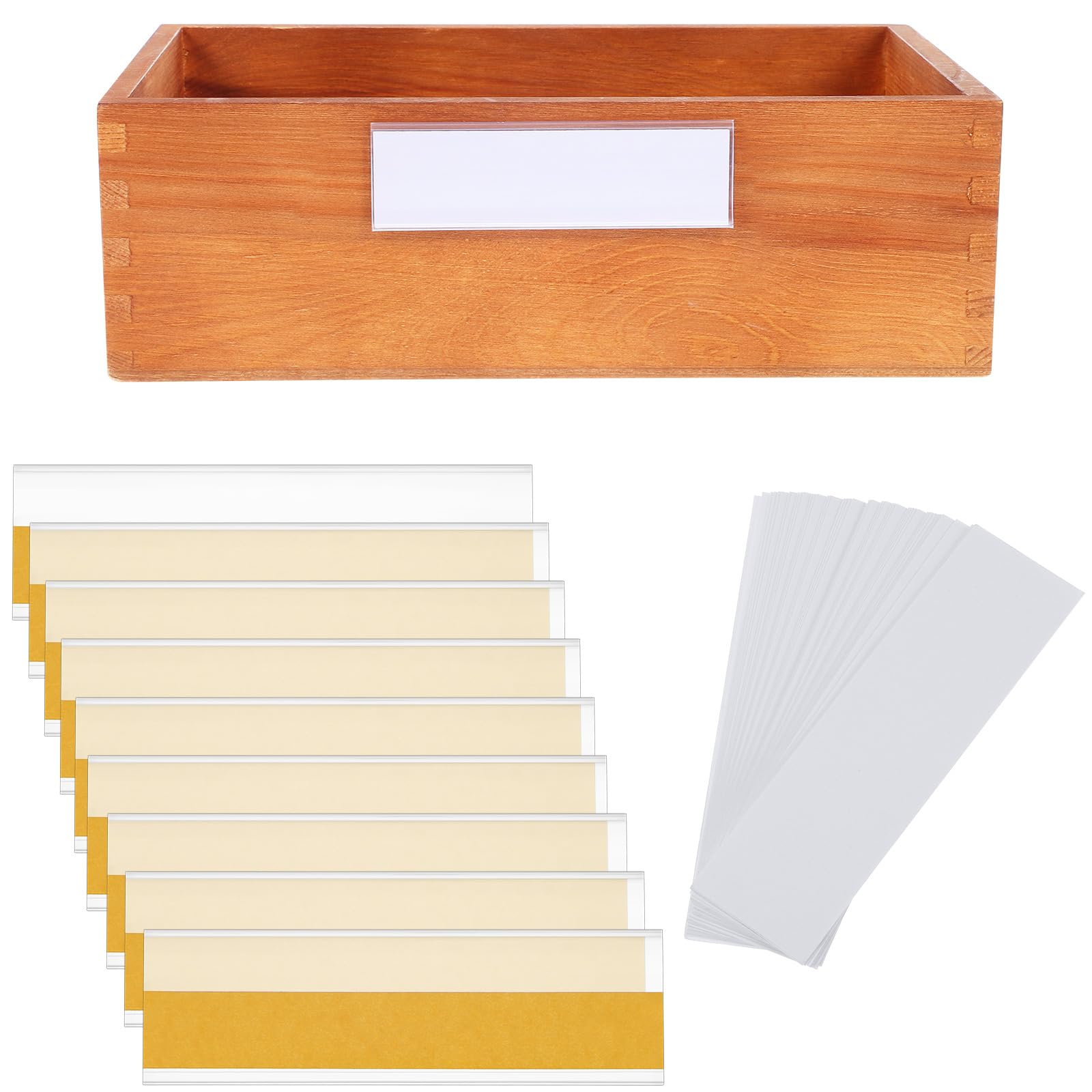 SHINEOFI 100pezzi Etichette Per Scaffali in Etichette Adesive Per Contenitori Strisce Carta Bianche Resistente e Facile Applicare