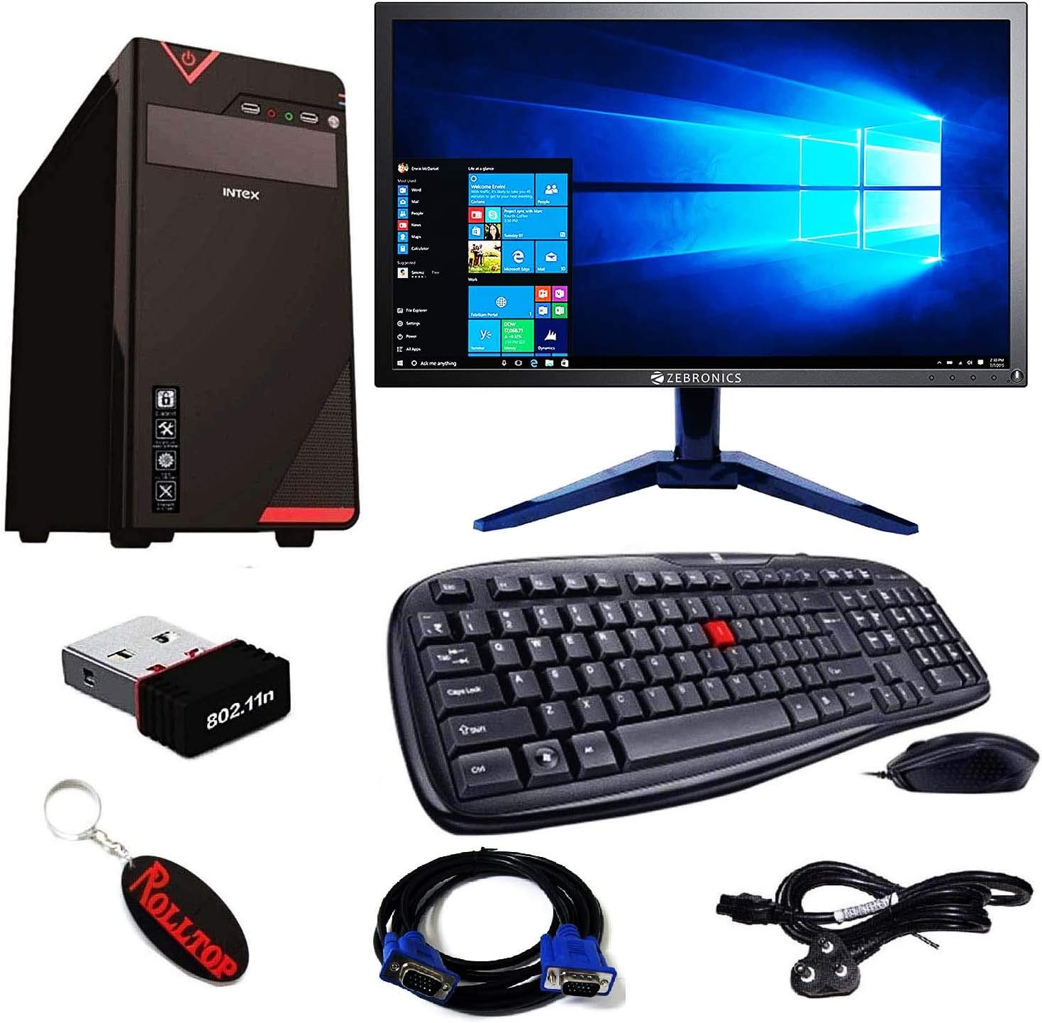 Rolltop® Assembled Desktop Computer,Intel Core 2 Duo 3.0 GHZ Processor, G 31 Motherboard, 19A+ 19-inch LED Monitor 4 GB RAM (500Gb)