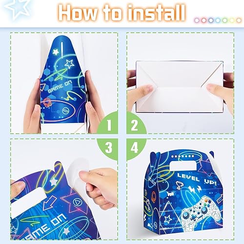 Miniatura 31 de WERNNSAI Paquete de 12 cajas de fiesta de dinosaurios, decoraciones de cumpleaños de dinosaurios, cajas de recuerdo de fiesta de dinosaurios