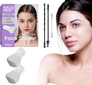 Face Lift Tape,40Pcs Invisible Instant Face Lifter Tape,Face Lifting Tape with Lifting Ropes Elastic,Lift Facial Wrinkles Sagging Skin,Makeup Tools to Hide Facial Wrinkles and Double Chin