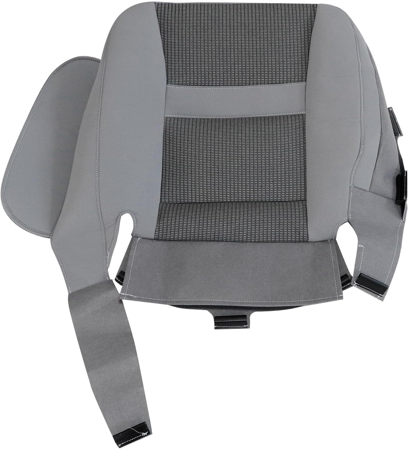 Priprilod Gray Cloth Front Driver Side Bottom Replacement Seat Cover Compatible with Dodge Ram 2500 3500 4500 5500 2006 2007 2008 2009 2010