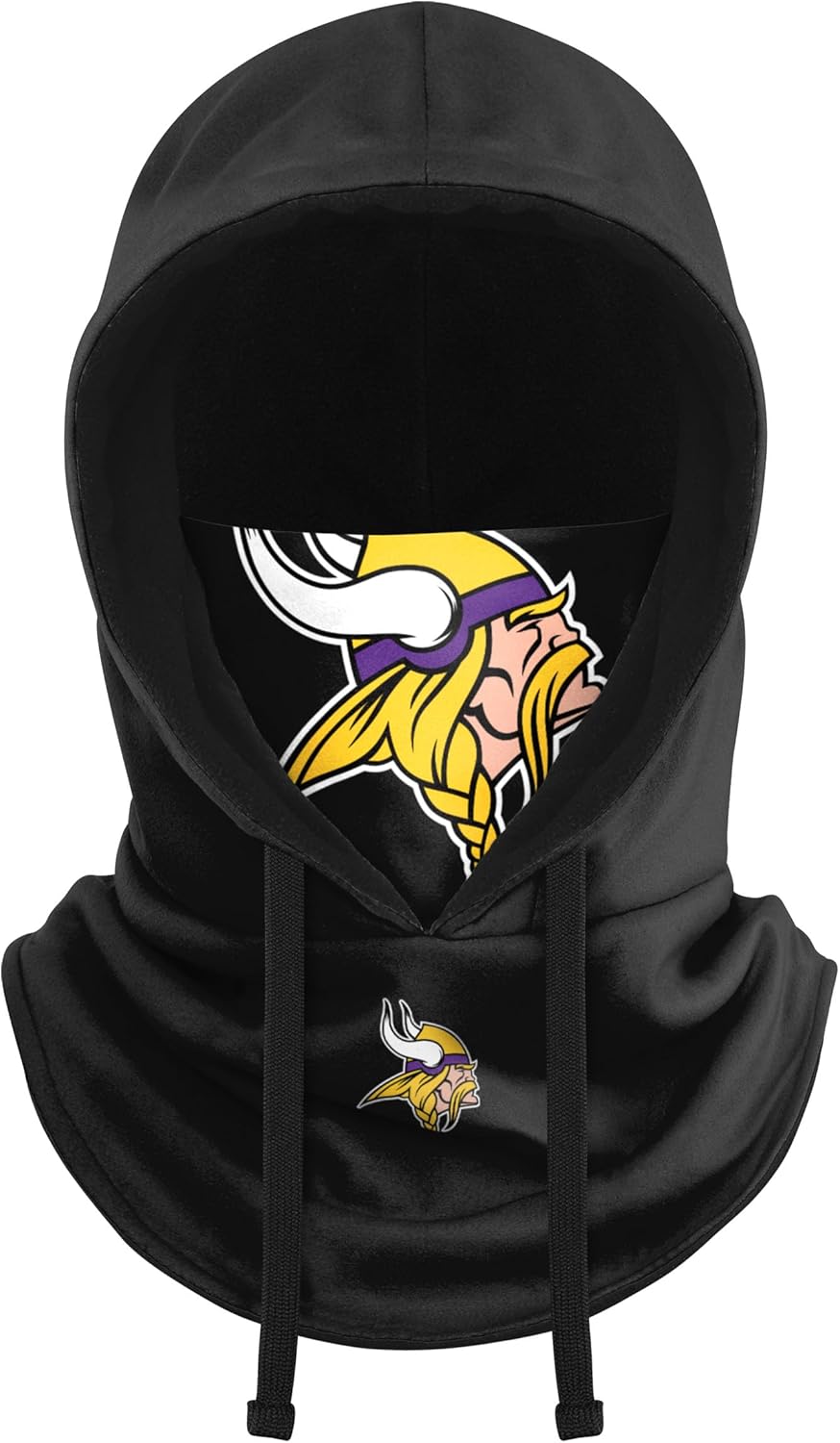 NFL Team Logo Black Drawstring Winter Cap Hooded Gaiter Balaclava Face Cover