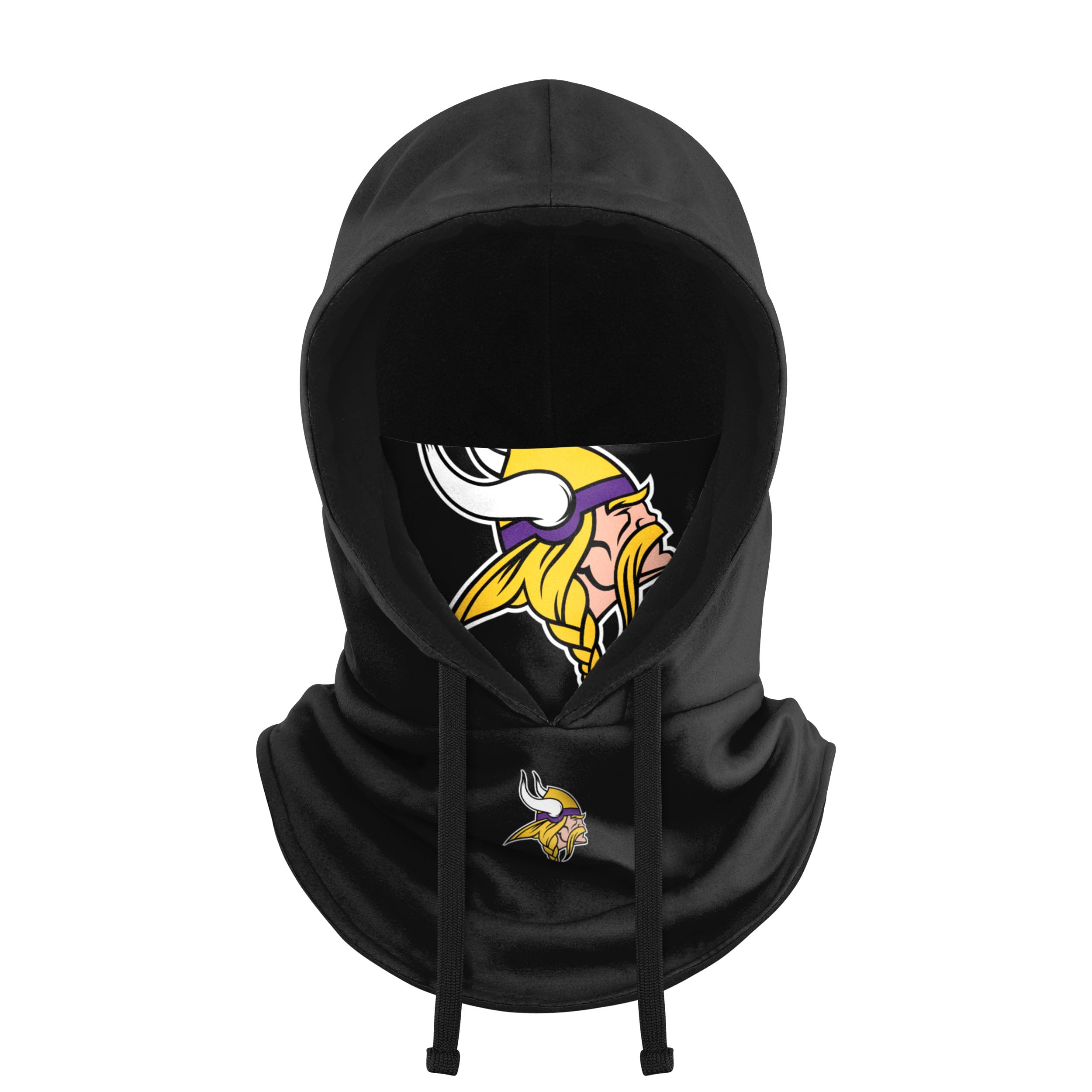 NFL Team Logo Black Drawstring Winter Cap Hooded Gaiter Balaclava Face Cover