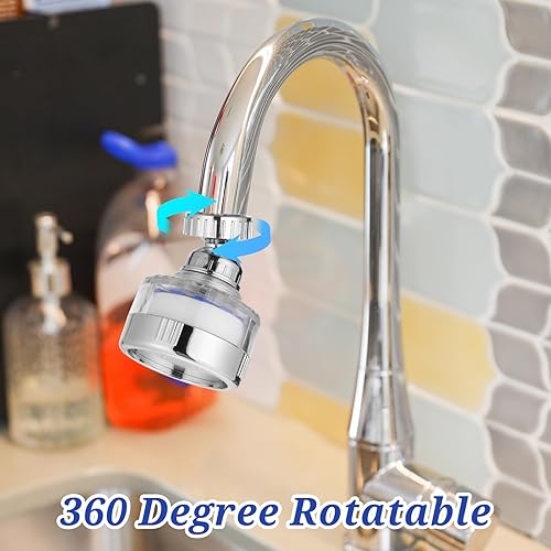 Miniatura 5 de 2 filtros giratorios de 360 grados universales para grifo de cocina giratorio de 360 , filtro giratorio de 360 grados para cocina, baño, fregadero,