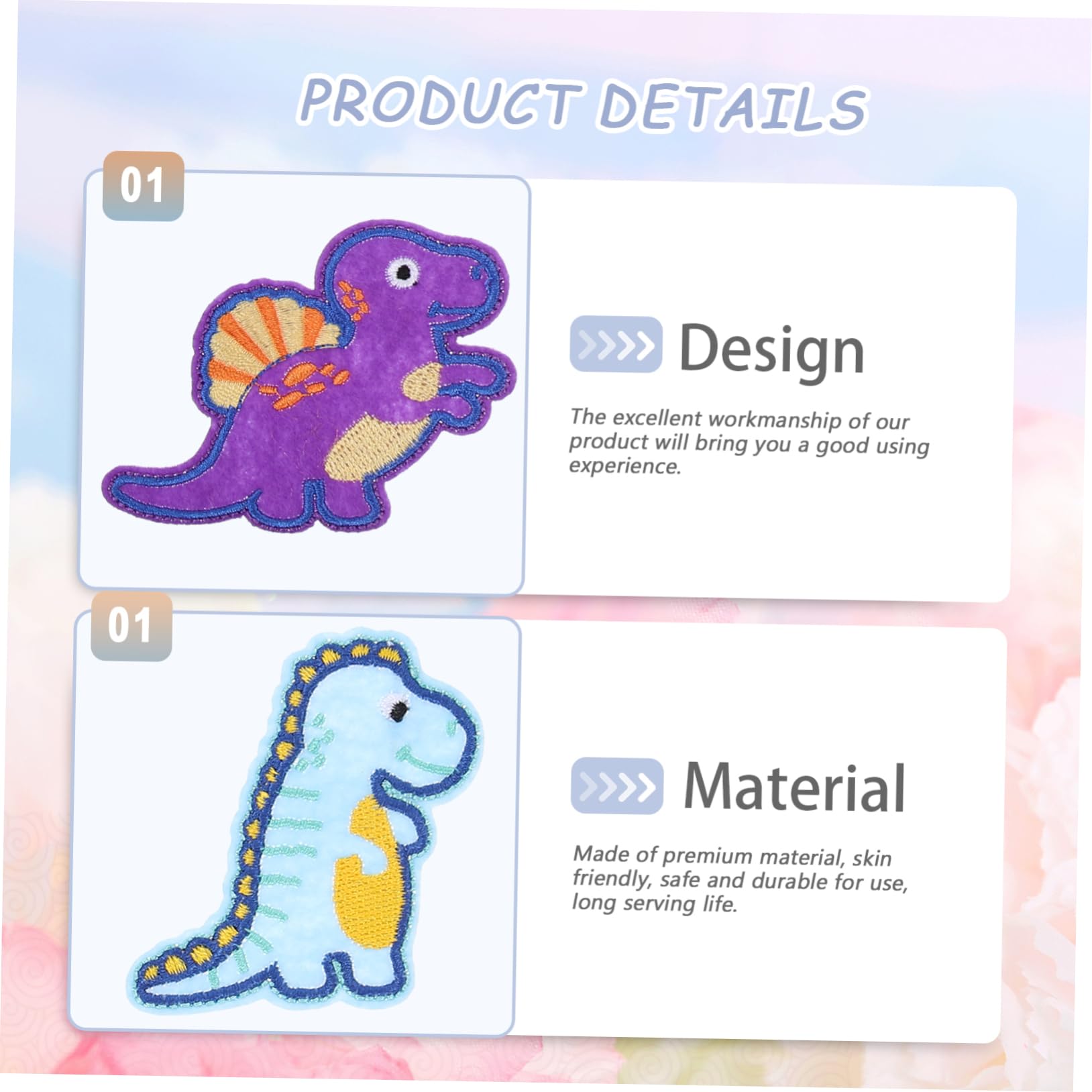 Artibetter 5 Parches Bordados Con Forma De De Dibujos Animados Parches Decorativos Para Ropa Parches De Tela Para Parches Bordados Para Ropa Apliques De Poliéster Para