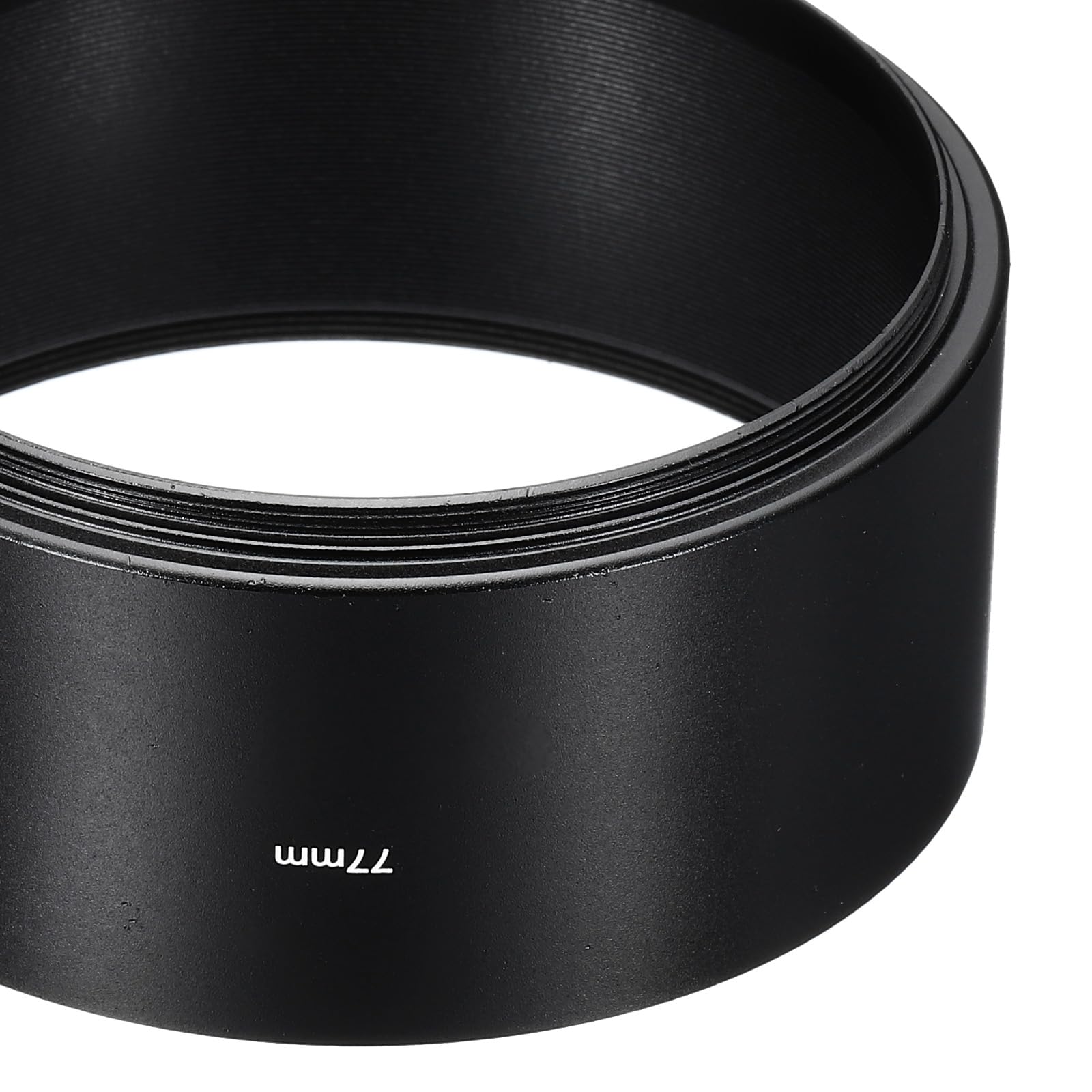 PATIKIL Pare-soleil 77 Mm, Surface Givrée Longue Mise Au Point Antireflet Avec Capuchon D'objectif De 82 Mm Et Chiffon De Nettoyage Pour Objectif D' Appareil Photo, Noir Pour Nikon, Fujifilm, Pentax