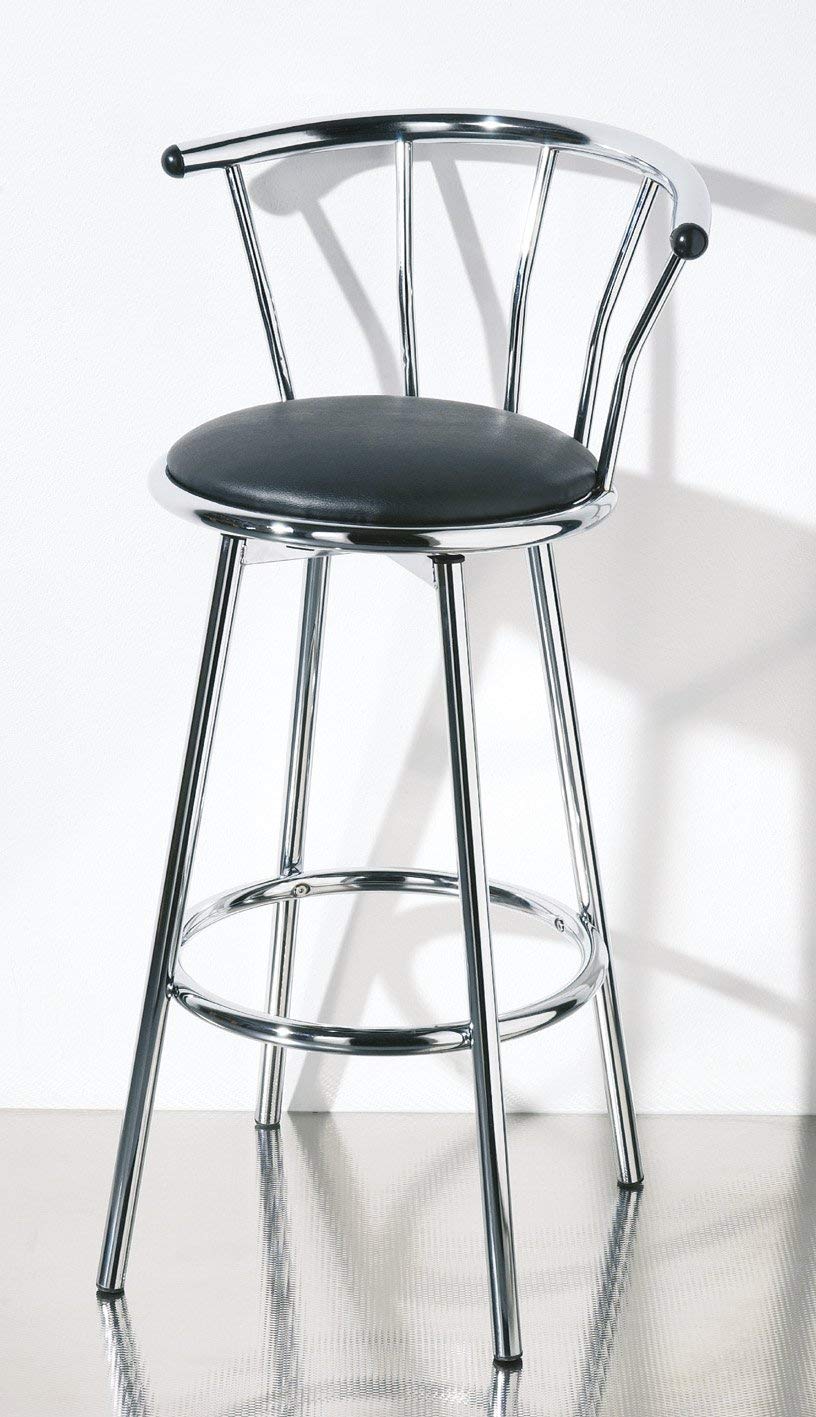 PREMIER Housewares 2400429 Sgabello da Bar, 96x53x45 cm, Nero