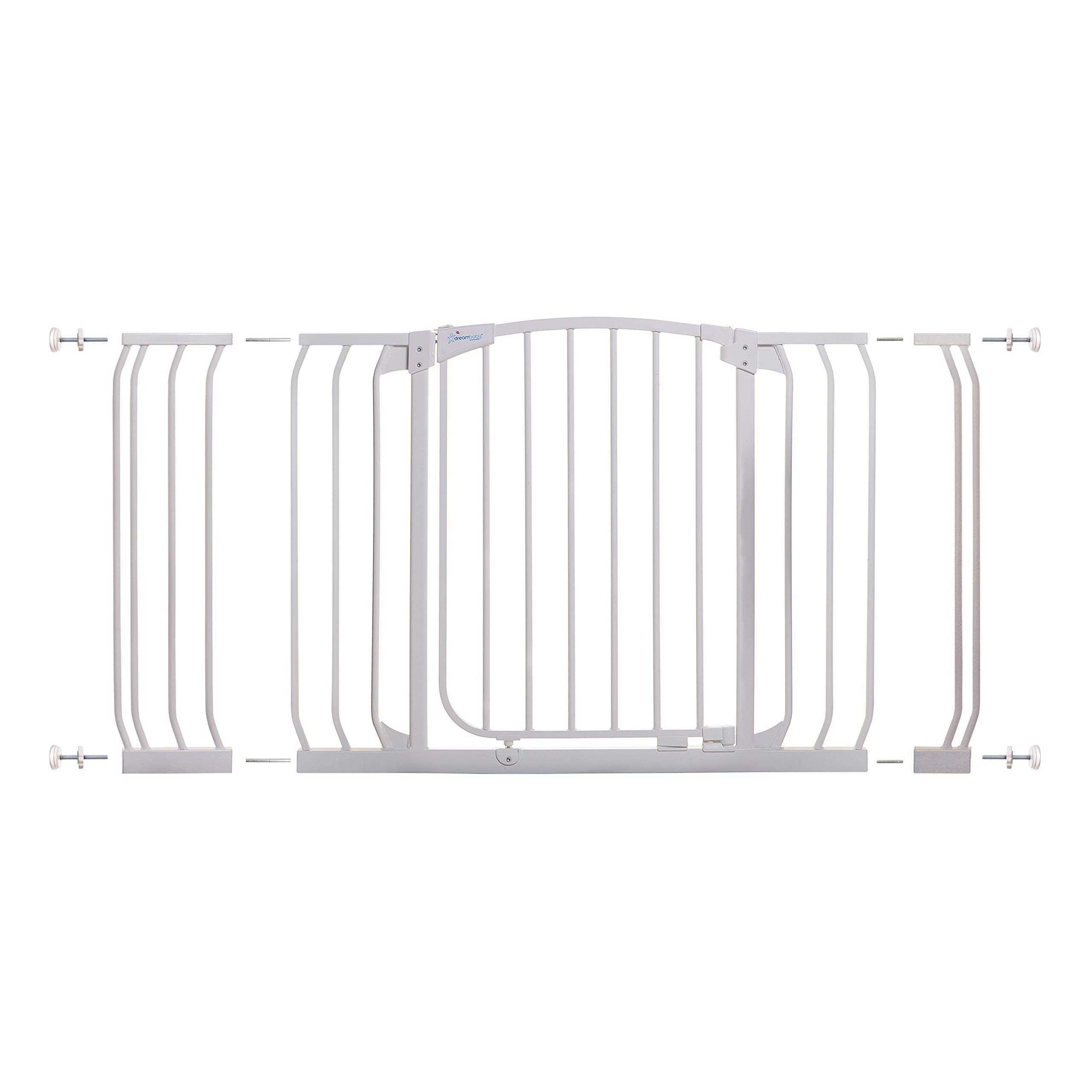 Dreambaby Barrera de seguridad + 2 extensiones Chelsea (97cm - 133cm) Blanca, G2189(BB)