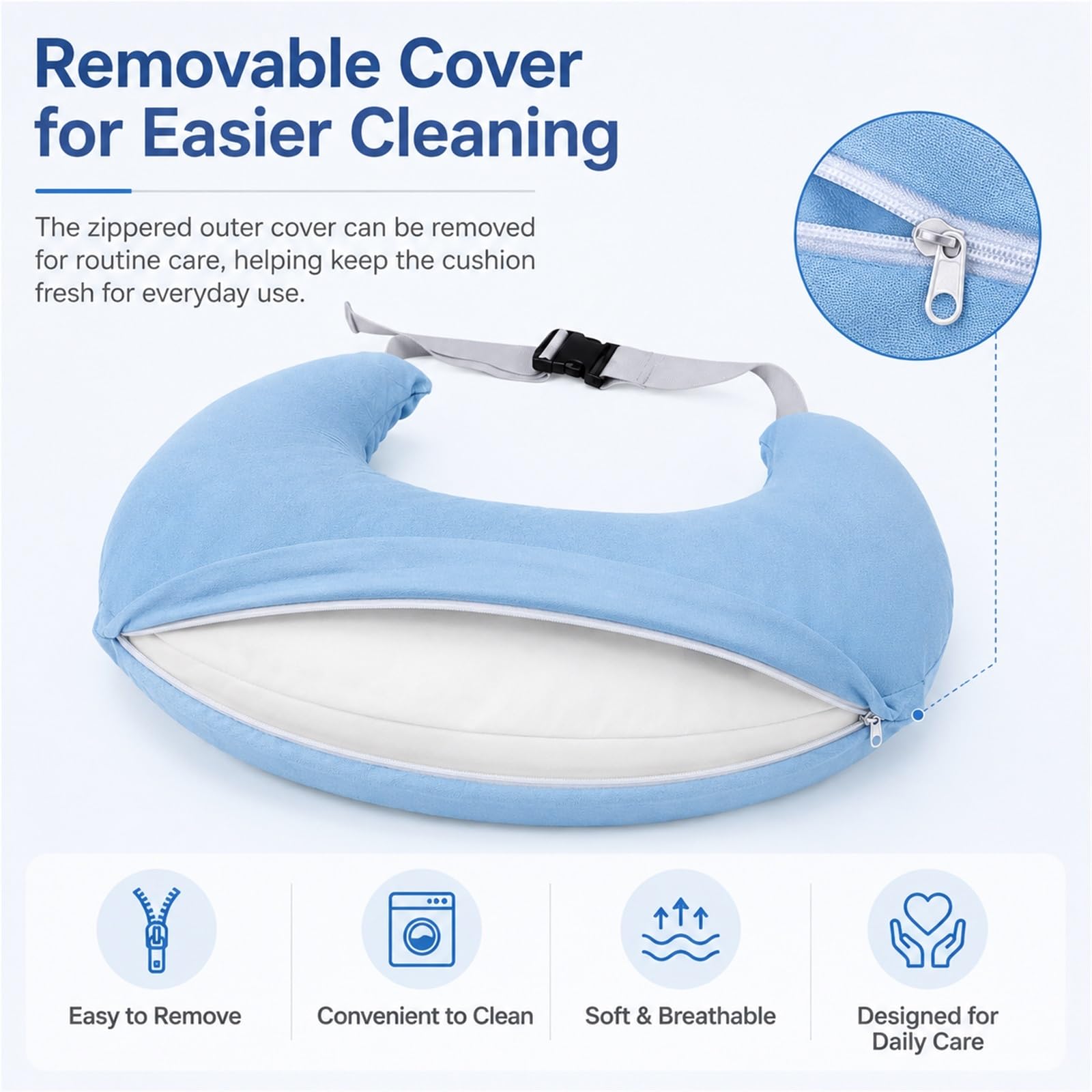 Cojín de Seguridad para Silla de Ruedas Arnés Antideslizante con Soporte para Brazos Cojín de Sujeción y Posicionamiento para Ancianos Discapacitados y Enfermos(Gray)