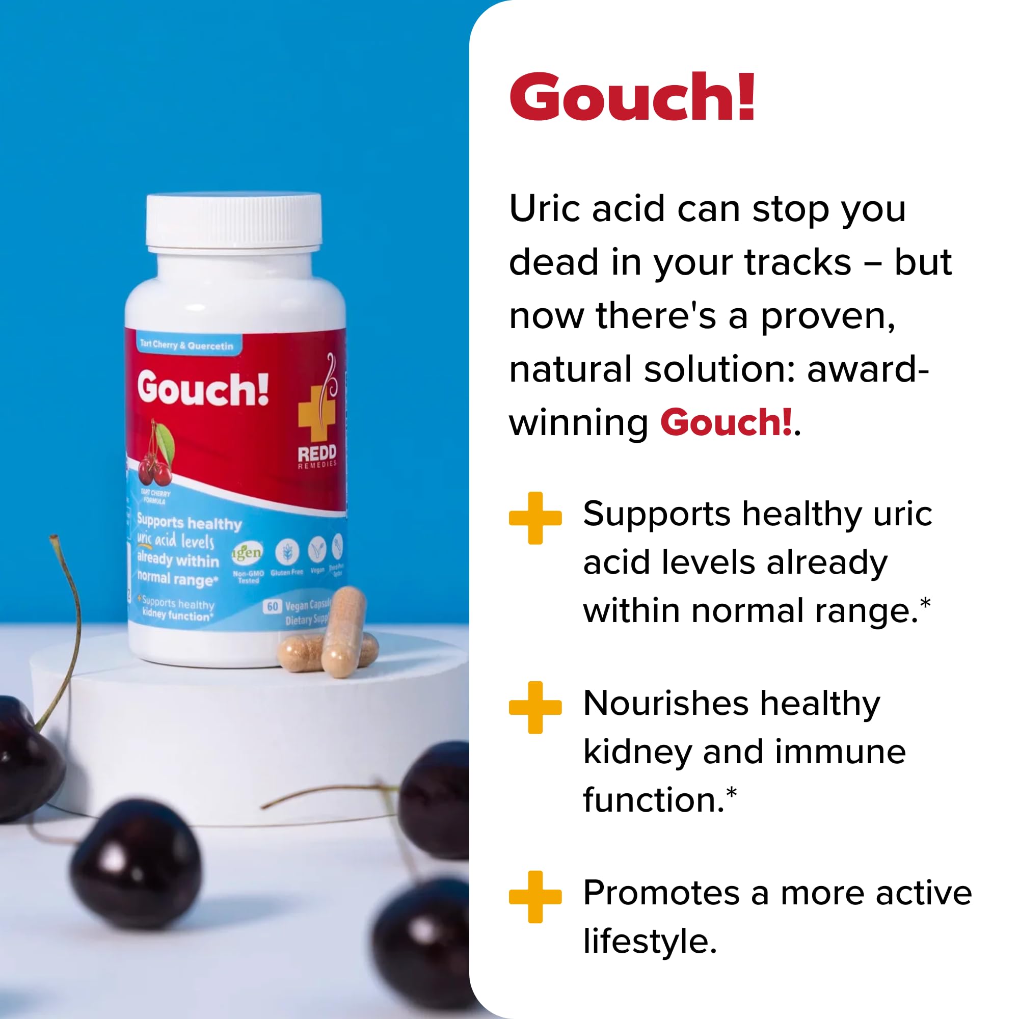 Redd Remedies Gouch! | Supports Healthy Uric Acid Levels | 30 Servings — Amazon image 6