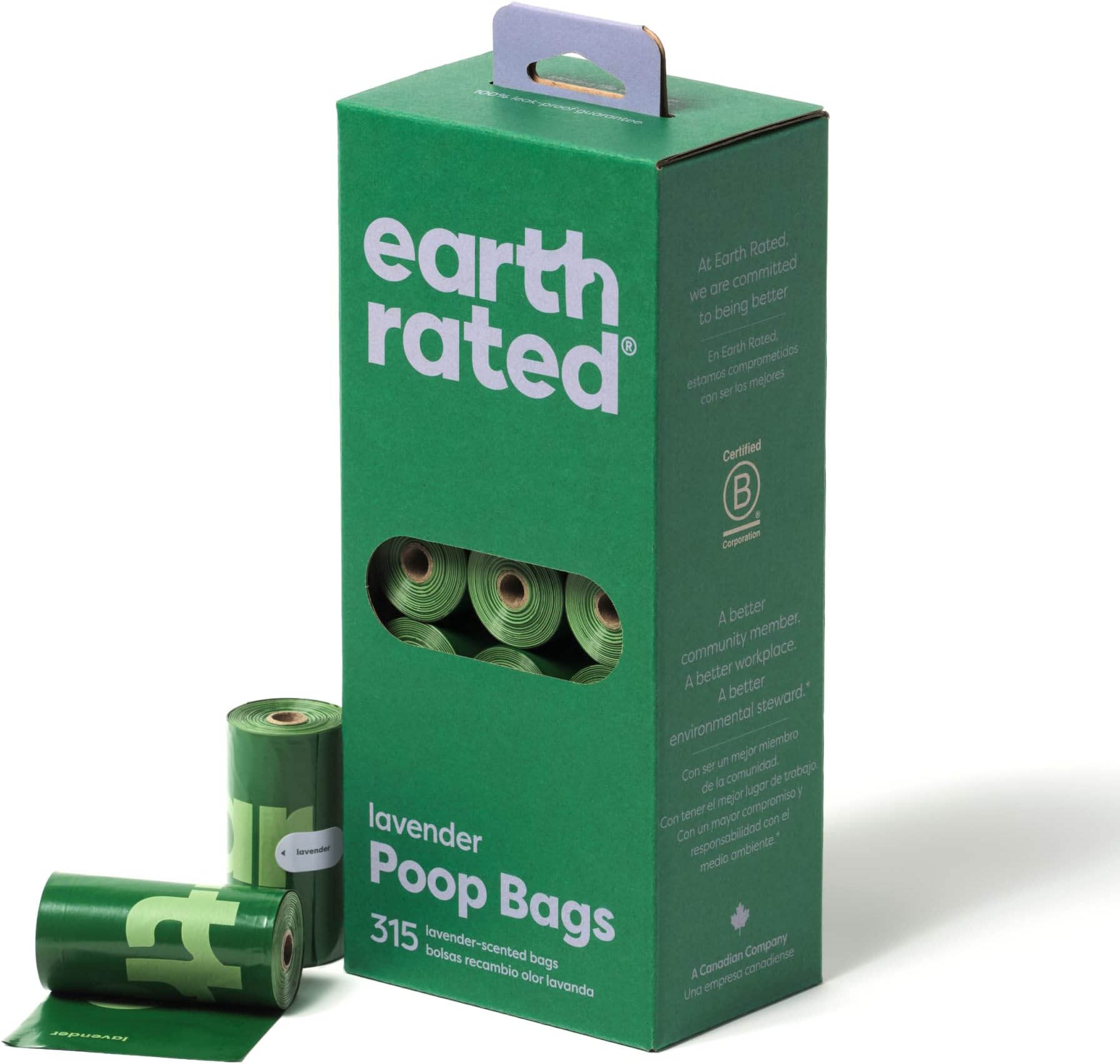 Earth Rated Dog Poo Bags, Guaranteed Leak Proof and Extra Thick Waste