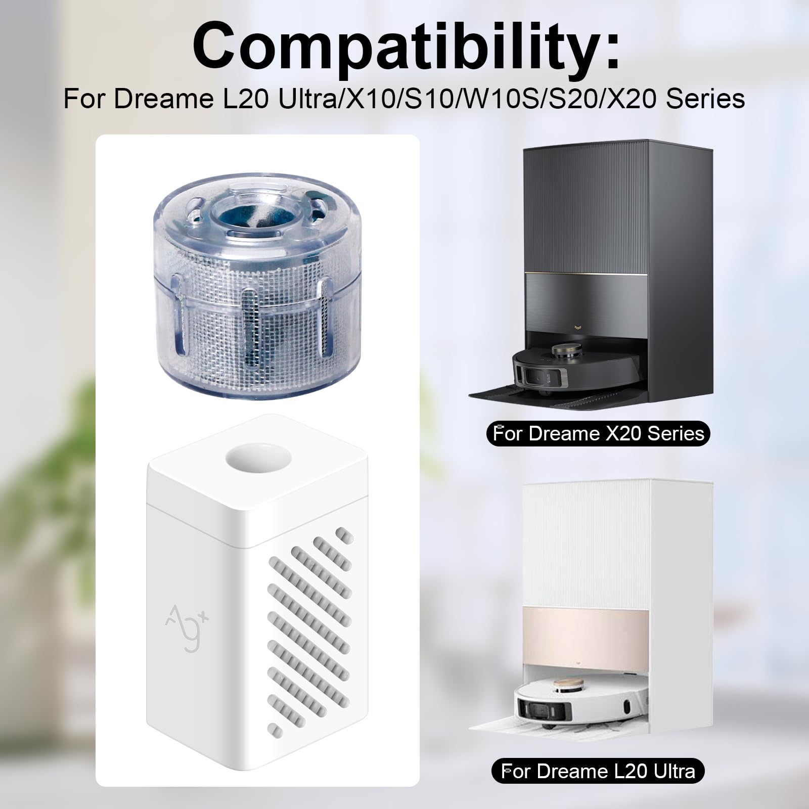 Panni Di Ricambio Per Robot Aspirapolvere Dreame - 4 Pezzi, Compatibili L10/L20/X40/Xiaomi X10+ - Foto 3