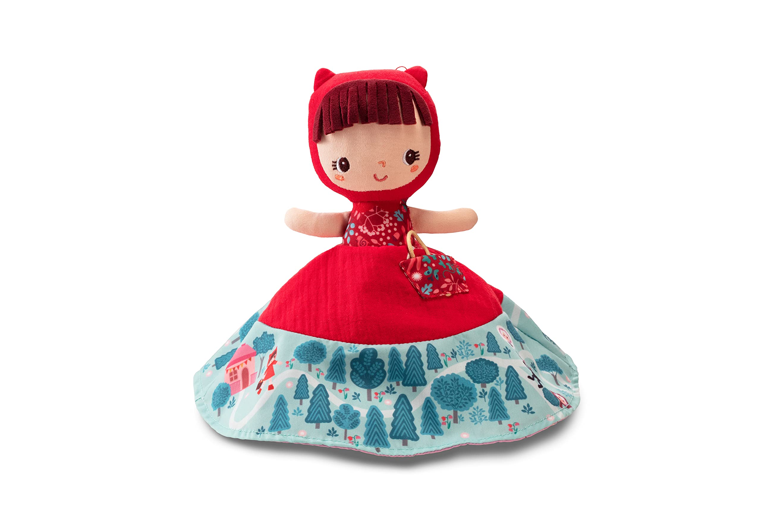 Lilliputiens - Reversible Little Red Riding Hood Puppet - 3 Characters in 1 - Interactive Tale from 12 Months - Stimulates Imagination, Motor Skills, and Sight - Tell the Story with the Puppet - 83411