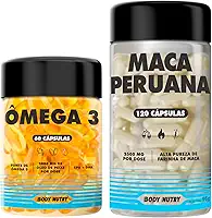 Kit 1x Maca peruana Premium 120 Caps 2500mg Lepidium Meyenii Melhora Performance Energia Resistência Homens Mulheres + 1x Ômega 3 Fish Oil 2000mg Dha Epa 60 Softgels Ultra Concentrado - Body Nutry