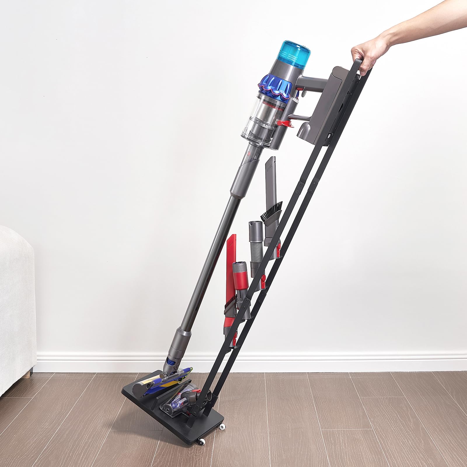 VEVOR Supporto per Aspirapolvere, Compatibile con Dyson V6 V7 V8 V10 V11 V15, Supporto per Aspirapolvere Stabile con Ruote per Aspirapolvere Verticali Senza Fili Dyson DC30 DC31 DC34 DC35 e Accessori