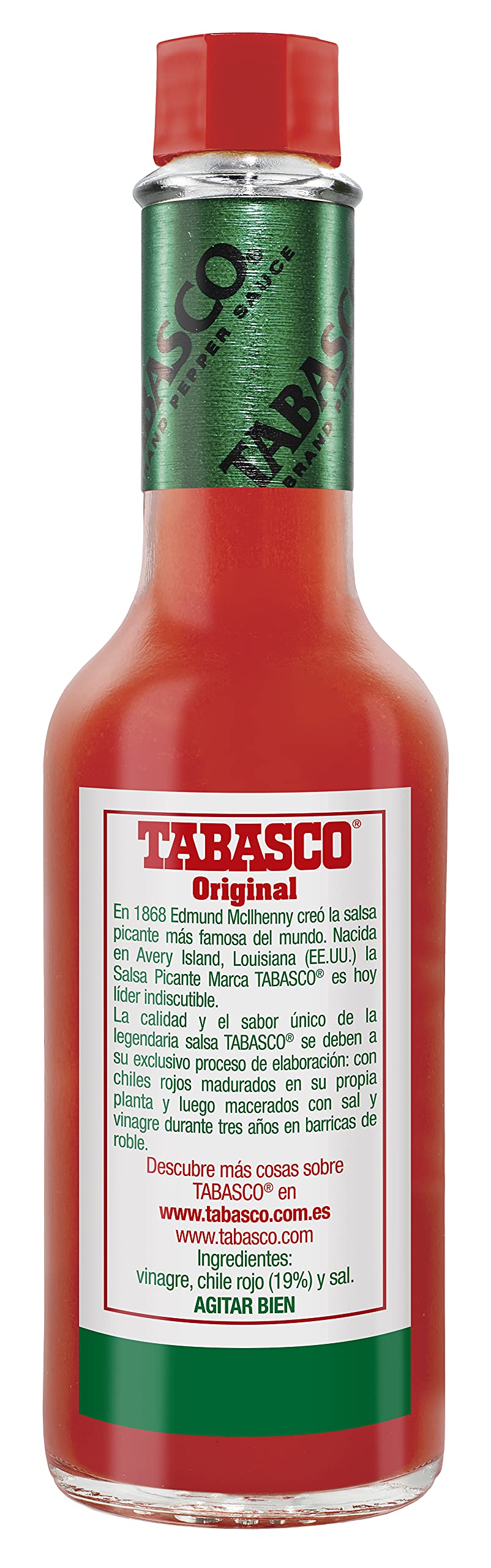 Tabasco Rojo Original Salsa Picante Sabor Medio Fuerte 60 ml
