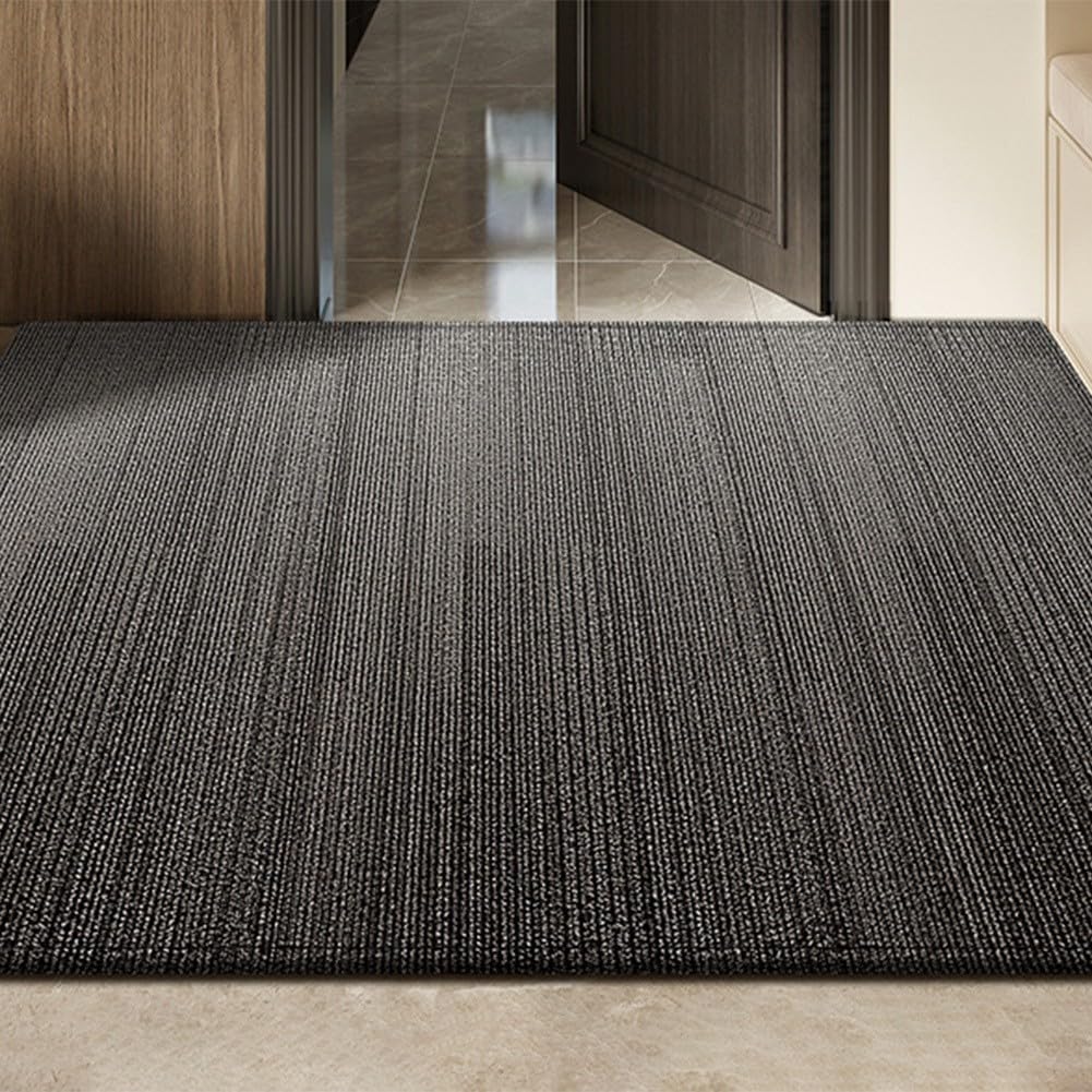Tapis d'entrée antidérapant beige 50 x 80 cm pour intérieur lavable